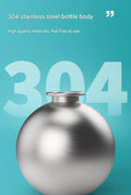 Pet Supplies Portable Water Bottle 304 Stainless Steel Hook-Shaped Spherical Foldable Water Dispenser with Backflow Prevention