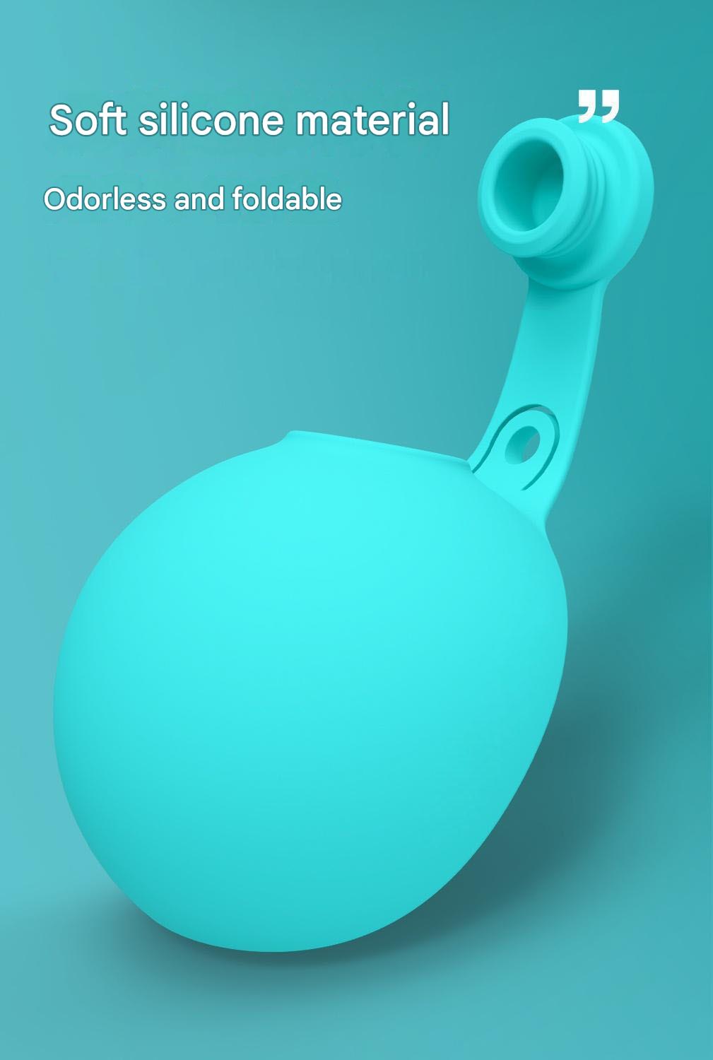 Pet Supplies Portable Water Bottle 304 Stainless Steel Hook-Shaped Spherical Foldable Water Dispenser with Backflow Prevention